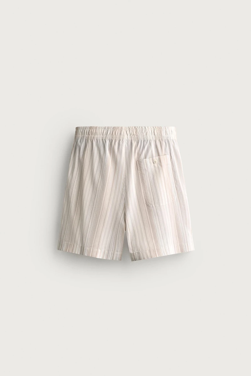 STRIPED RELAXED FIT SHORTS