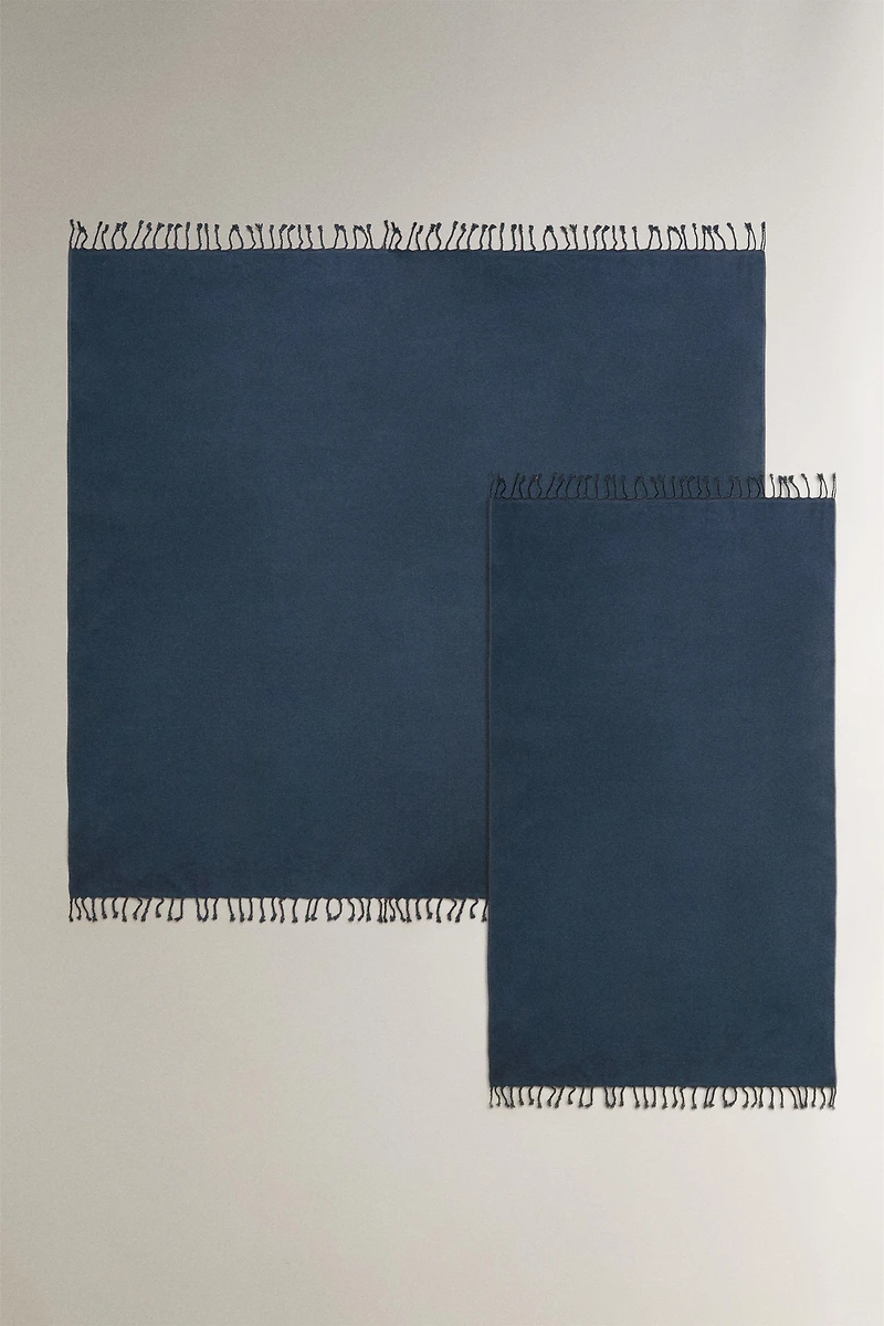 SERVIETTE DE PLAGE COTON FRANGES