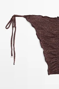 Shimmery ruffled bikini bottoms