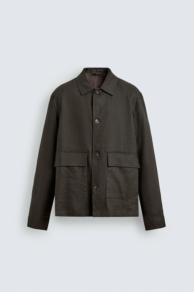 100% LINEN OVERSHIRT