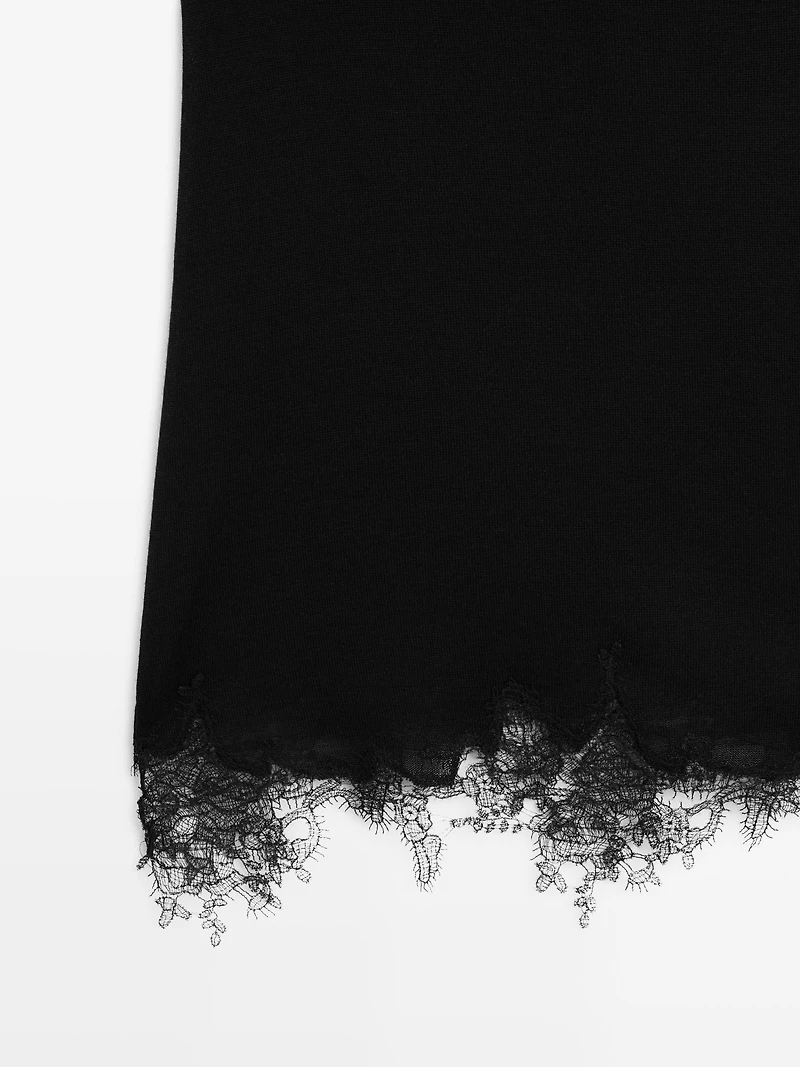 Camisole top with lace detail