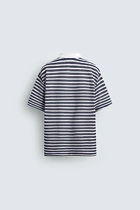 EMBROIDERED STRIPED JACQUARD POLO