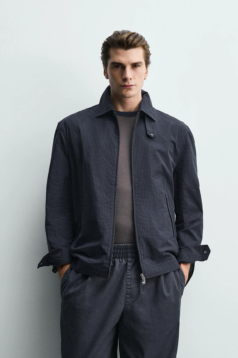PLAID REGULAR FIT JACKET