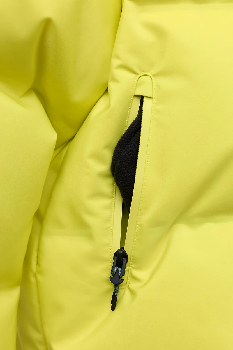 DOWN JACKET WITH REMOVABLE HOODIE, WATER RESISTANT AND WINDPROOF RECCO® SYSTEM SKI COLLECTION