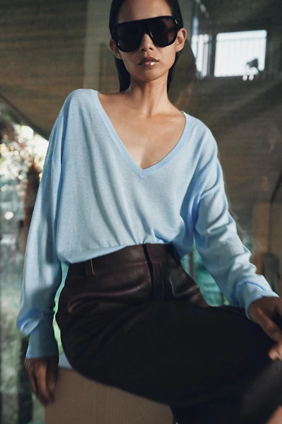 PULL EN MAILLE FINE COL V