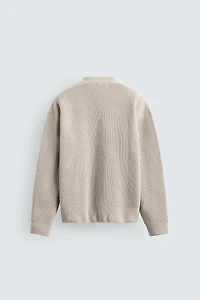 TEXTURED RELAXED FIT CARDIGAN