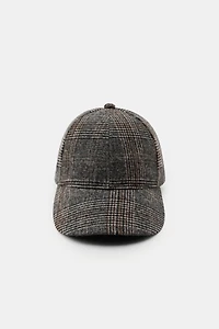 PLAID WOOL CAP