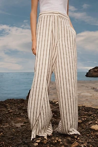 LIMITED EDITION STRIPED LINEN PANTS