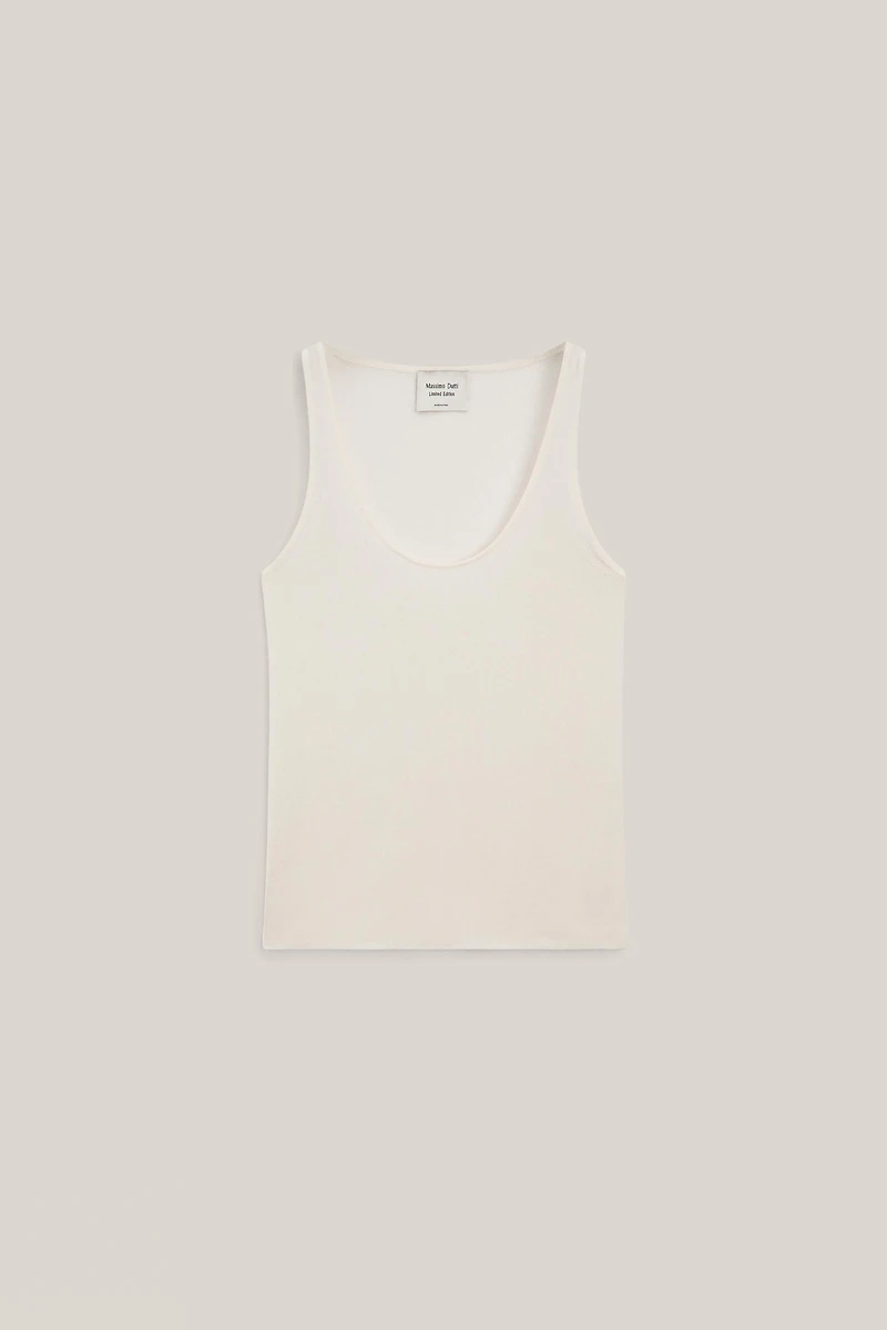 Semi-sheer strappy silk blend top - LIMITED EDITION