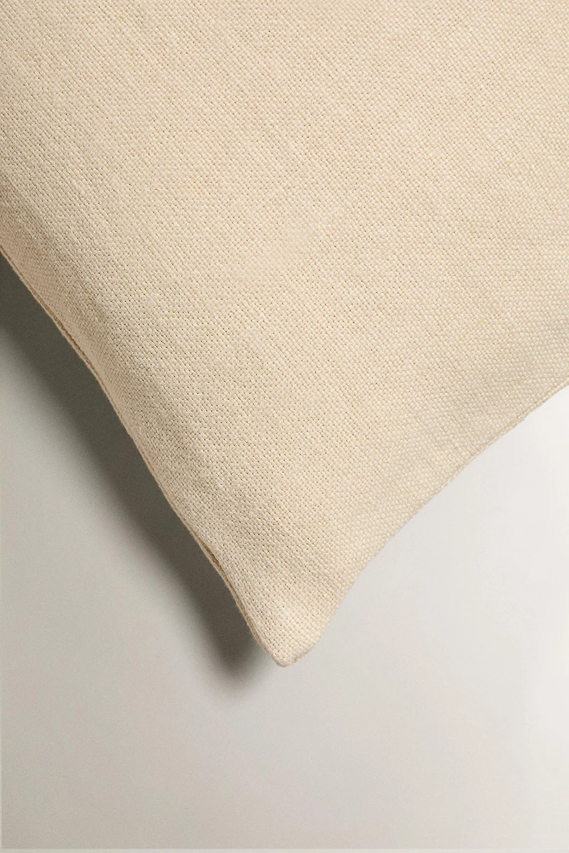 PLAIN LINEN THROW PILLOW COVER