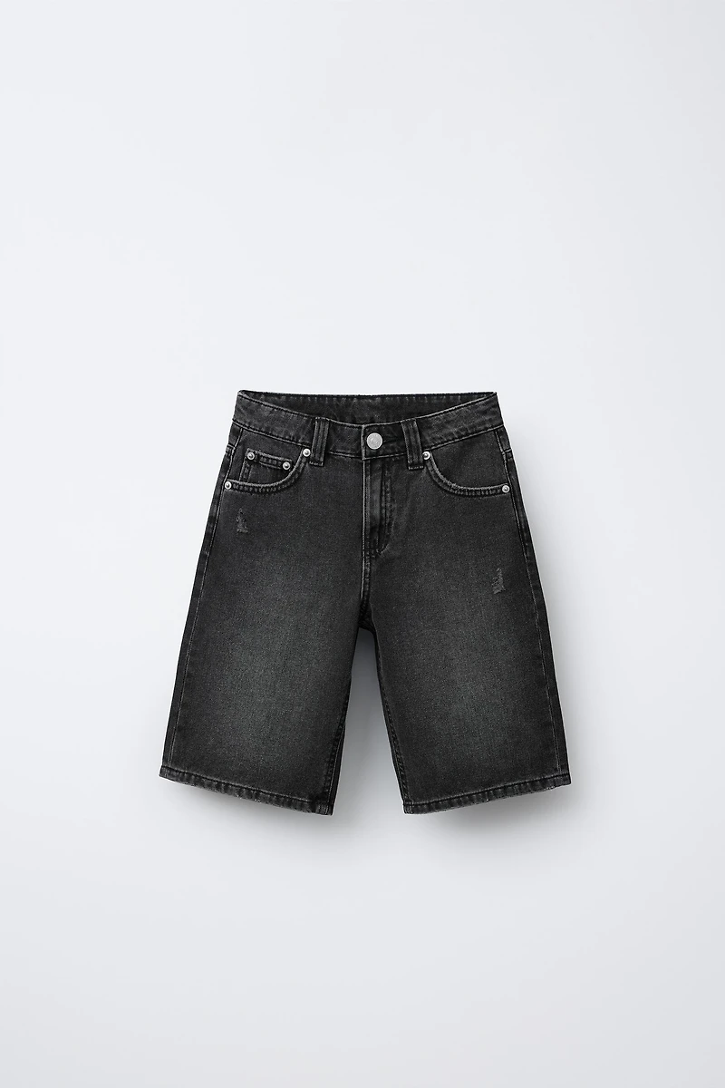 WIDE FIT DENIM SHORTS