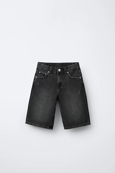 WIDE FIT DENIM SHORTS