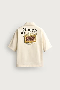 RELAXED FIT CHERRY PRINT SHIRT