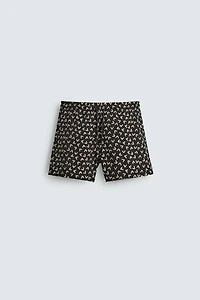 GEOMETRIC PRINT SHORT SWIMSUIT