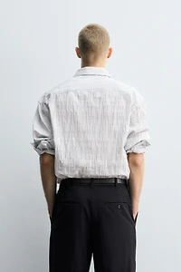 IRREGULAR STRIPED JACQUARD SHIRT