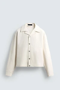 TEXTURED CROPPED FIT OVERSHIRT