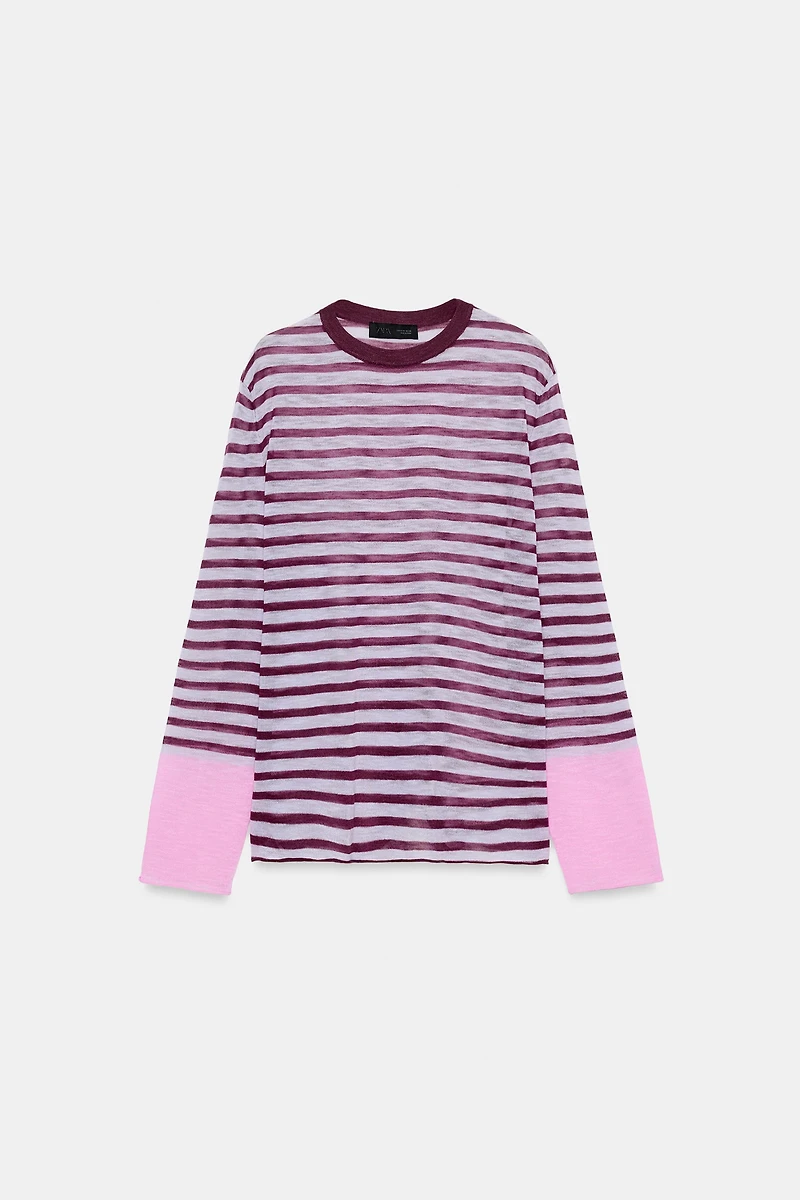 STRIPED KNIT JUMPER
