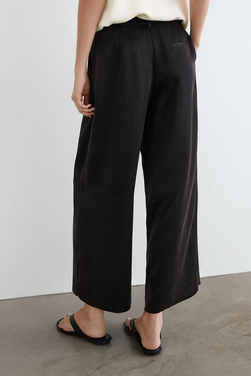 Pantalon fluide plissé