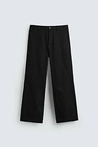 FLORAL EMBROIDERY PANTS