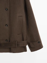 Wool blend trench coat