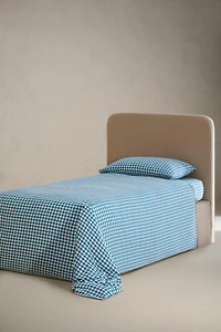 KIDS' CHECKED CHIFFON DUVET COVER