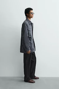 WASHED COTTON TEXTURED PARKA