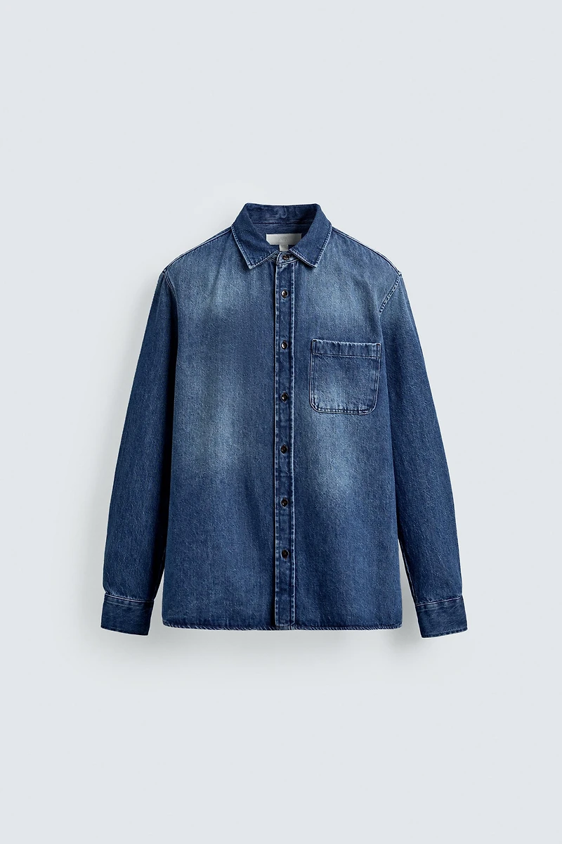 CHEMISE EN JEAN DÉLAVÉE