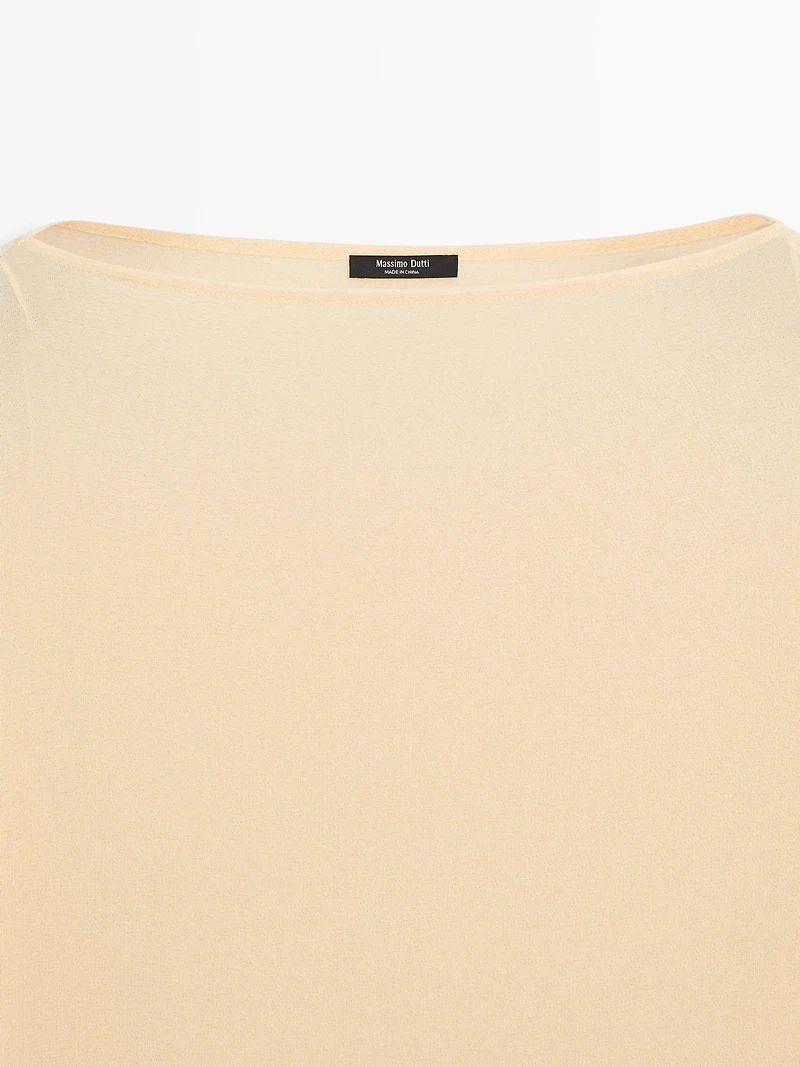 Chemisier fluide semi-transparent