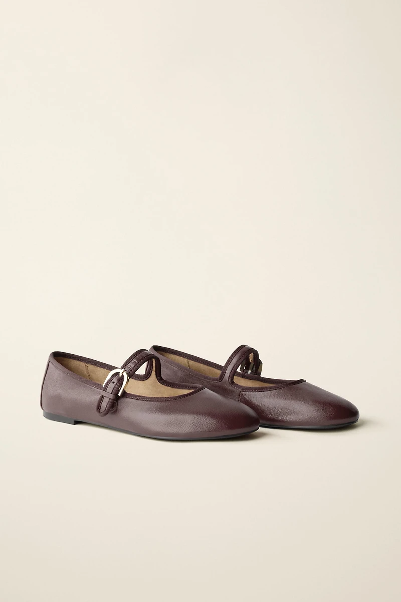 LEATHER BALLET FLATS CREATED BY CARAMEL LONDON X ZARA