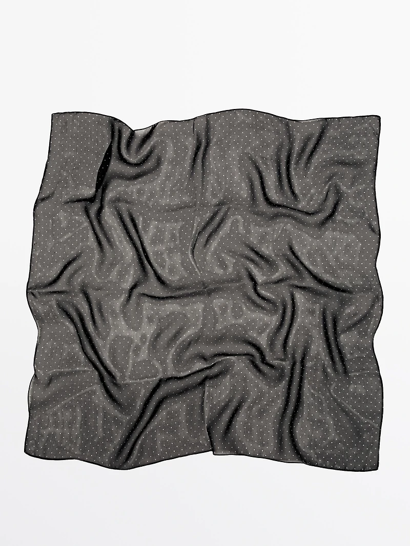 Polka dot print 100% silk scarf