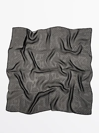 Polka dot print 100% silk scarf