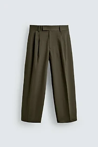 PANTALON COUPE DÉCONTRACTÉE À PLIS