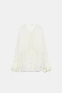 ZW COLLECTION COMBINATION LACE BLOUSE