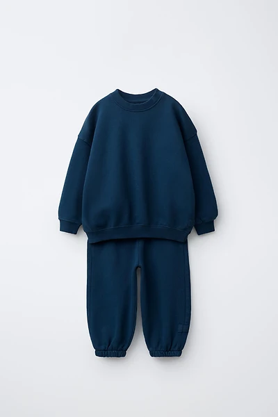 SWEATSHIRT AND WIDE LEG PANTS SET WITH LABEL
