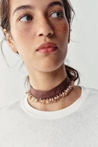 FABRIC BEADED CHOKER