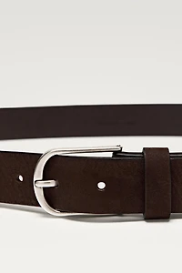 Nubuck leather belt