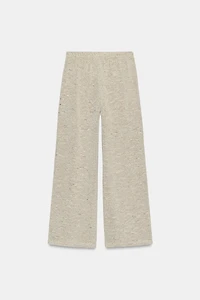 WIDE LEG TEXTURED PANTS