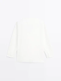 Blouse cache-cœur 100 % coton