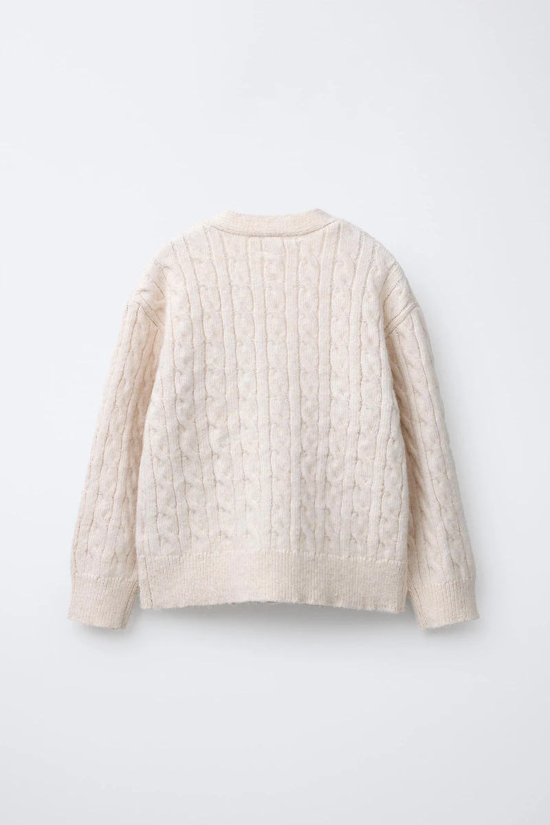 CABLE KNIT CARDIGAN