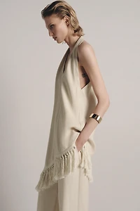 FRINGED HALTER TOP ZW COLLECTION