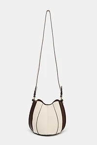 TOPSTITCHED BUCKET BAG