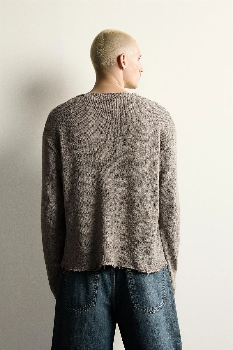 RELAXED FIT KNIT T-SHIRT