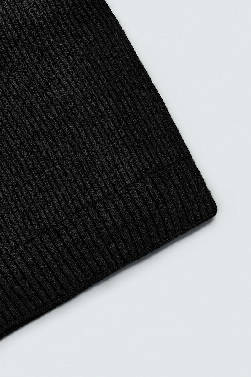 100% WOOL KNIT SCARF