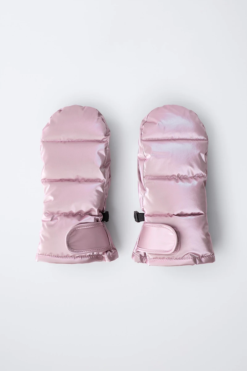 METALLIC WINDPROOF SKI COLLECTION MITTENS