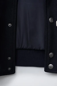CHAMPION ® X ZARA PATCH CLOTH BOMBER JACKET