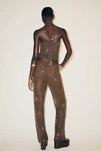 BEADED SEQUIN PANTS