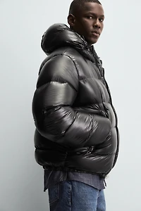 100% FEATHER WATER REPELLENT PUFFER JACKET