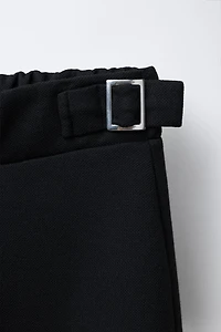 BUCKLED SUIT PANTS