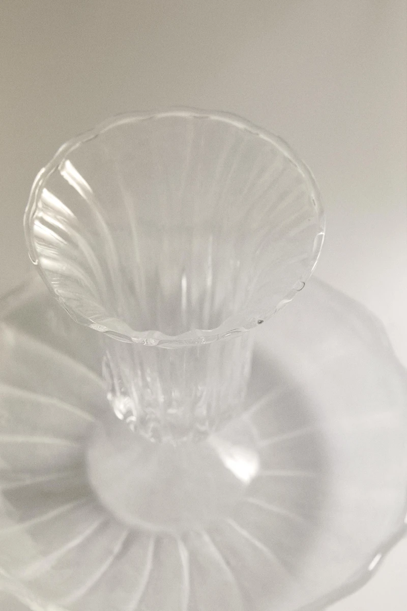 BOUGEOIR VERRE TRANSPARENT