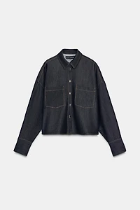 CHEMISE OVERSIZE SURPIQÛRES CONTRASTANTES